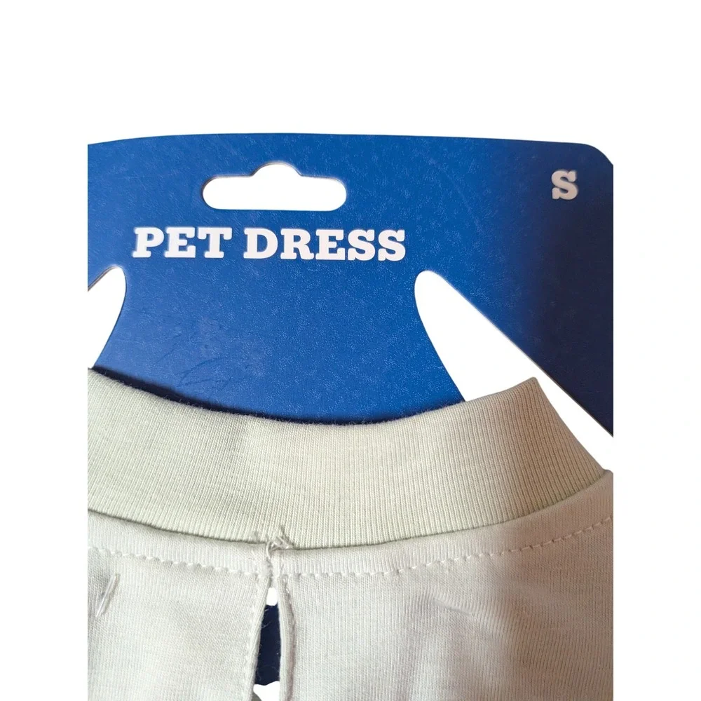 Life is Good Pet Dress Small Light Gray Palm Tree Tropical Beach Graphic NWT